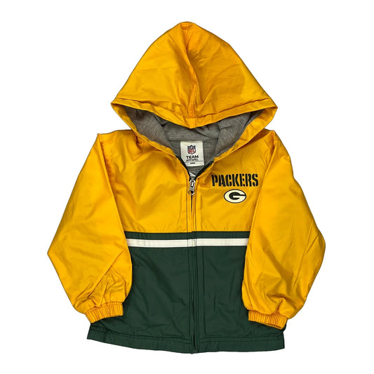 Age 3 Green Bay Packers Nfl Windbreaker - 2XS Yellow Polyester