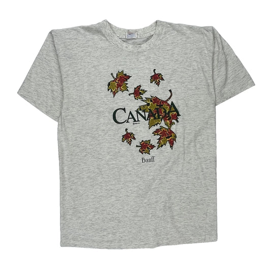 Canada Single Stitch T-Shirt - XL Grey Cotton