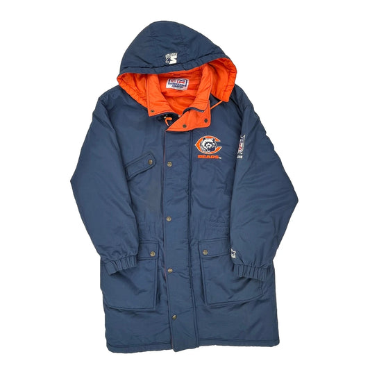 Bears Starter Nfl Jacket - Large Navy Nylon
