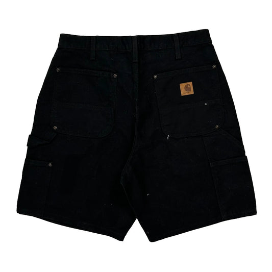 Vintage Carhartt Double Knee Carpenter Shorts - 32W 8L Black Cotton