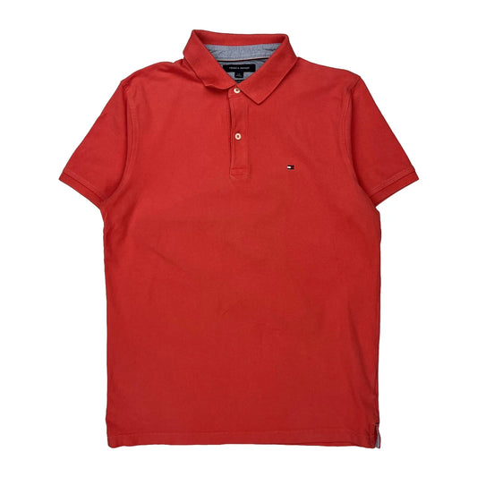 Tommy Hilfiger Slim Fit Polo Shirt - Large Red Cotton