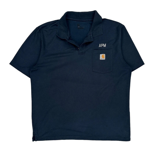 Apm Carhartt Polo Shirt - 2XL Navy Cotton