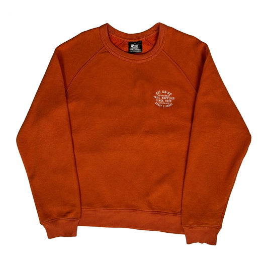 Vintage Rei Sweatshirt - Large Orange Cotton
