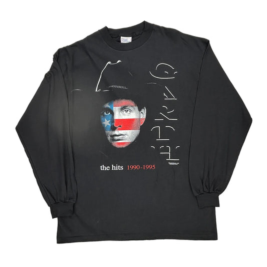 1996 Garth Brooks Tour Premier Single Stitch Long Sleeve T-Shirt - XL Black Cotton