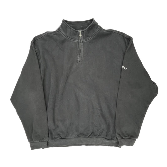 Nike 1/4 Zip - XL Grey Cotton