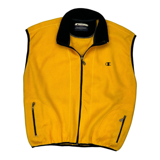Champion Fleece Gilet - Large Yellow Polyester