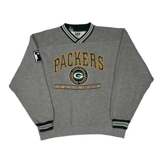 Green Bay Packers Lee Sport Nfl Sweatshirt - Medium Grey Polyester Blend