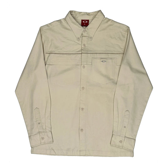 Vintage Oakley Shirt - Large Beige Cotton