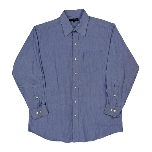 Tommy Hilfiger Striped Shirt - Large Blue Cotton