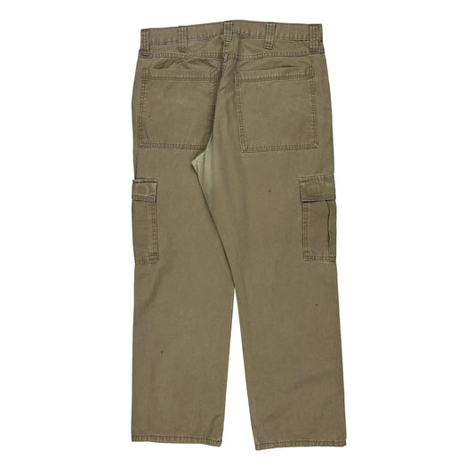 Wrangler Cargo Trousers - 34W 30L Khaki Cotton