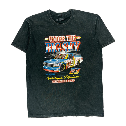 Music Rodeo Roundup Outriders Graphic T-Shirt - XL Black Cotton