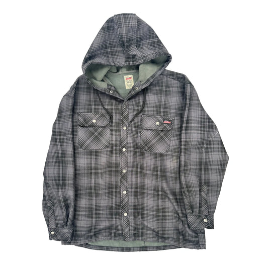 Dickies Checked Overshirt - XL Grey Polyester