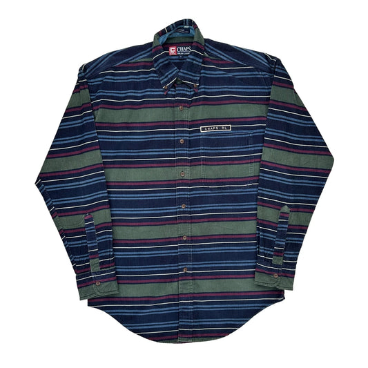 Chaps Ralph Lauren Striped Shirt - Small Purple Cotton