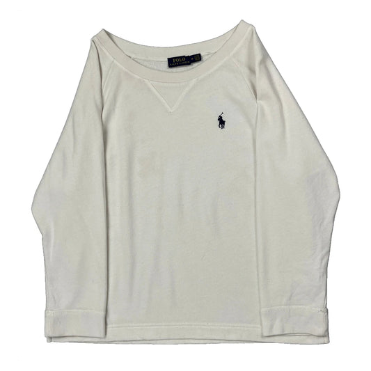 Polo By Ralph Lauren Sweatshirt - Medium White Cotton