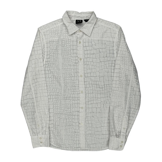 Armani Exchange Slim Fit Shirt - Medium White Cotton