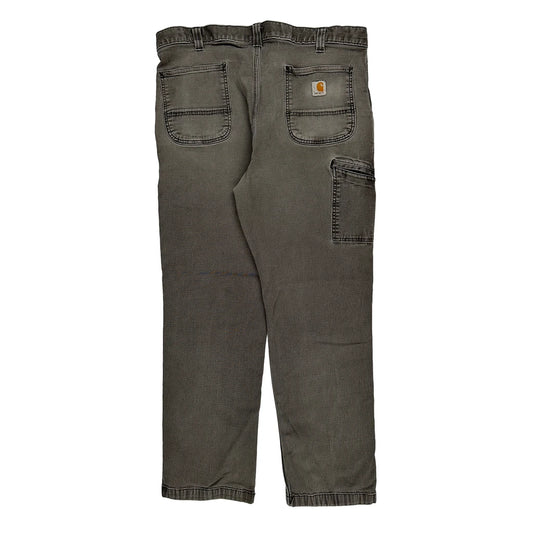 Carhartt Carpenter Trousers - 36W 32L Grey Cotton