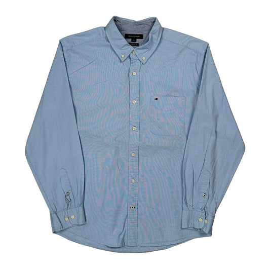 Vintage Tommy Hilfiger Shirt - Large Blue Cotton