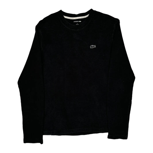 Lacoste Long Sleeve T-Shirt - Medium Black Cotton