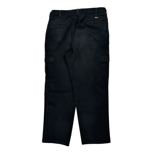 Dickies Cargo Trousers - 36W 30L Black Cotton