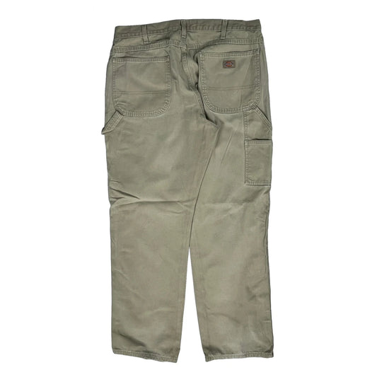 Dickies Carpenter Trousers - 35W 31L Khaki Cotton