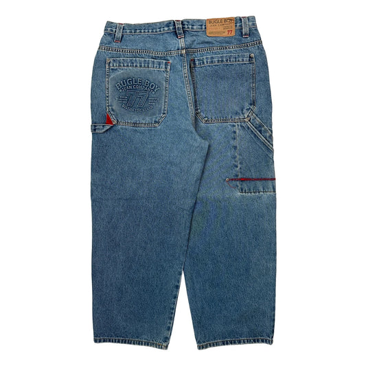 Vintage Bugle Boy Carpenter Jeans - 35W 28L Blue Cotton