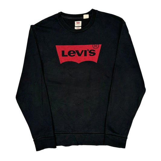 Vintage Levis Sweatshirt - Small Black Cotton