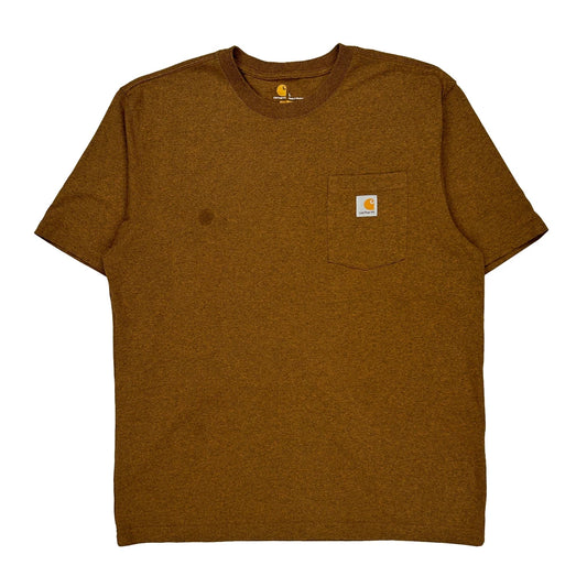 Carhartt T-Shirt - Large Brown Cotton