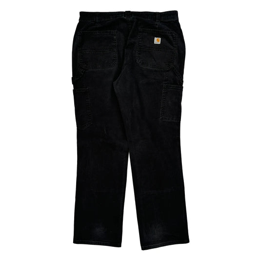 Carhartt Double Knee Carpenter Trousers - 34W UK 16 Black Cotton