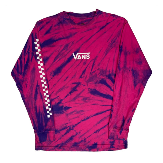 Vans Tie-Dye Long Sleeve T-Shirt - Medium Purple Cotton