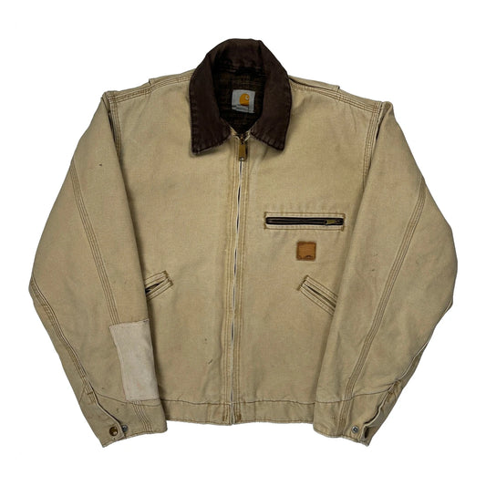 Carhartt J97 Detroit Wet Jacket - Small Beige Cotton