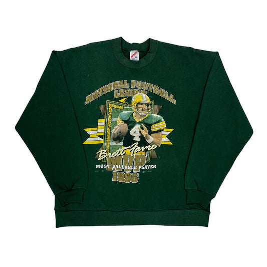 Vintage Green Bay Packers Jerzees Graphic Sweatshirt - XL Green Cotton