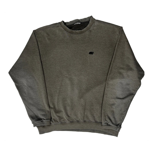 Nike Sweatshirt - XL Grey Cotton Blend