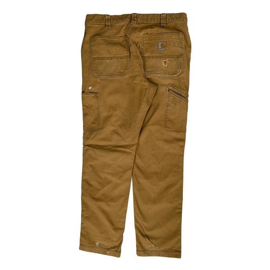 Carhartt Double Knee Carpenter Trousers - 33W 32L Brown Cotton