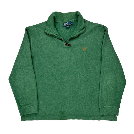 Polo By Ralph Lauren 1/4 Zip - XL Green Cotton