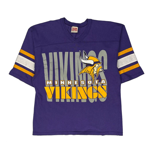 Minnesota Vikings Team Rated Single Stitch T-Shirt - Large Purple Cotton
