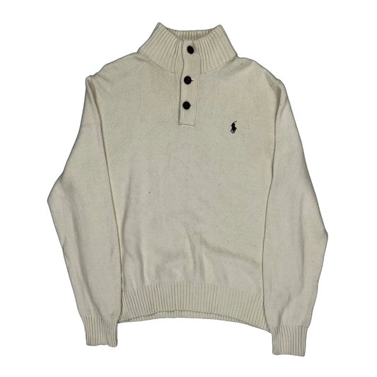 Polo By Ralph Lauren Jumper - Large Cream Cotton