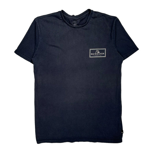 Quiksilver Graphic T-Shirt - Medium Black Cotton