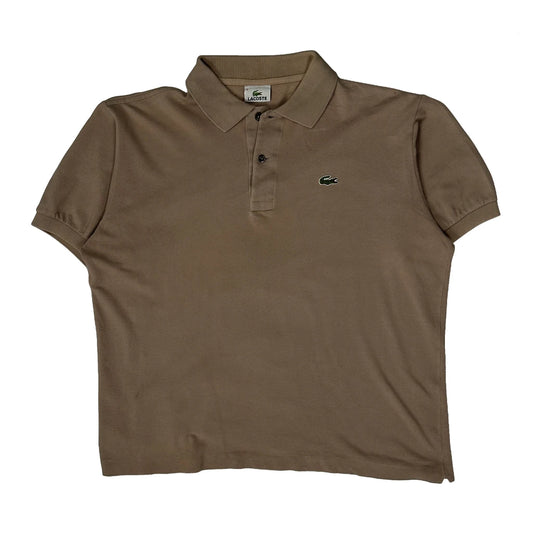 Lacoste Polo Shirt - Large Beige Cotton