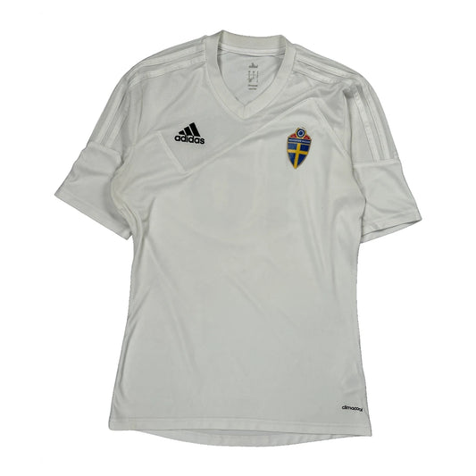 Sweden National Team Adidas Training Football Shirt - Small White Polyester