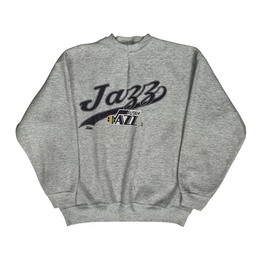 Made In USA, Utah Jazz Salem Nba Sweatshirt - XL Grey Cotton Blend