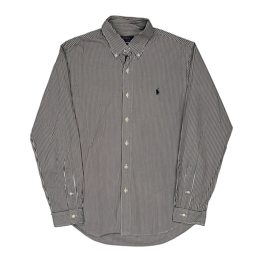 Vintage Polo By Ralph Lauren Slim Fit Shirt - Large Brown Cotton