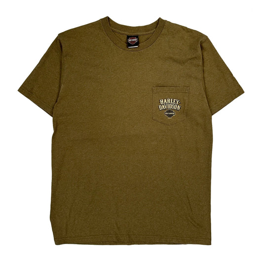 Harley Davidson Graphic T-Shirt - XL Brown Cotton