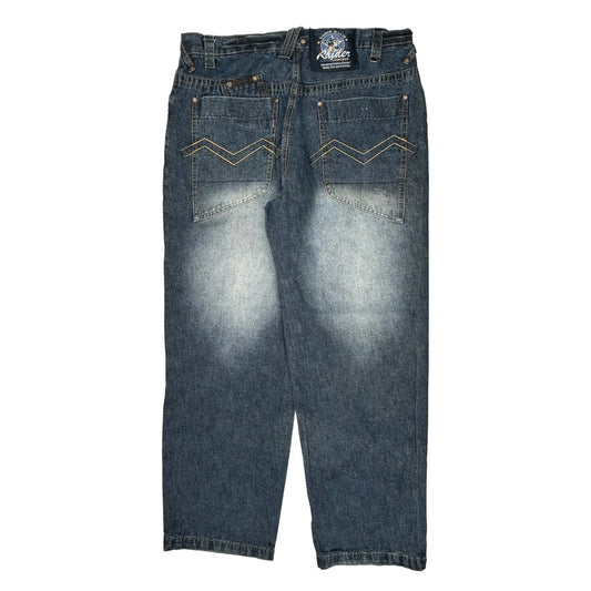 Infamous Baggy Jeans - 38W 32L Blue Cotton