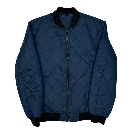 Unbranded Bomber Jacket - Medium Navy Polyester