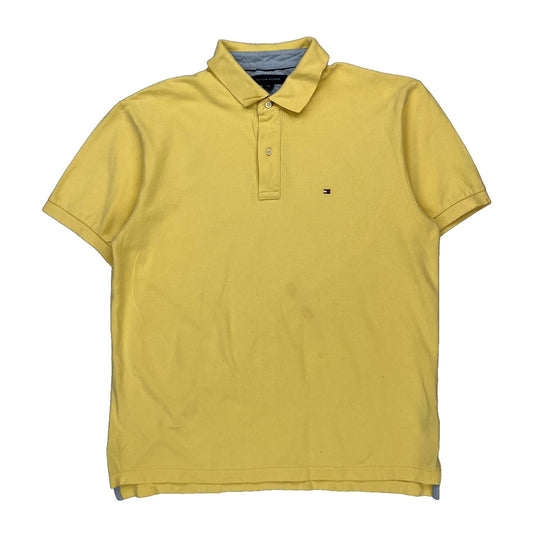Tommy Hilfiger Polo Shirt - Large Yellow Cotton