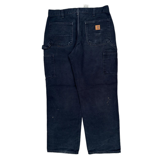Vintage Carhartt Carpenter Trousers - 34W 30L Black Cotton