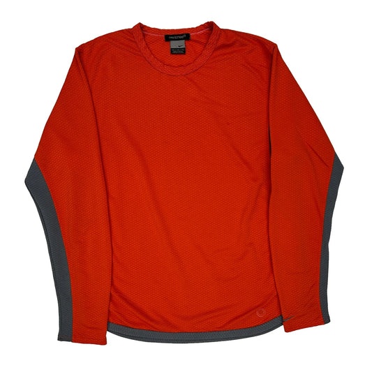 Nike Sphere Long Sleeve T-Shirt - Medium Grey Polyester