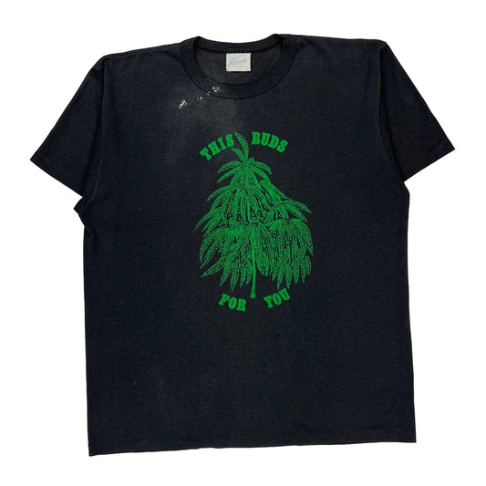 This Buds For You Penmans Graphic T-Shirt - XL Green Cotton