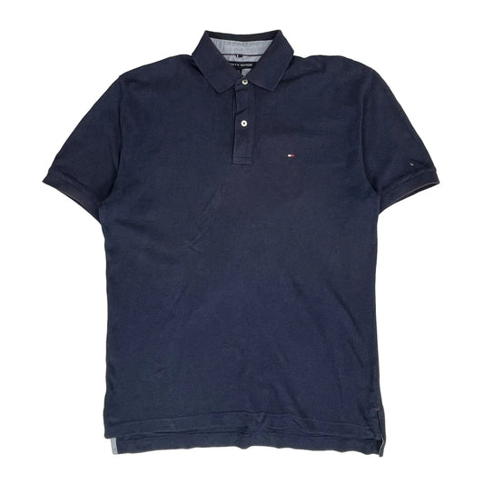 Tommy Hilfiger Polo Shirt - Large Navy Cotton