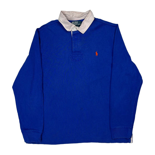 Polo By Ralph Lauren Rugby Shirt - XL Blue Cotton